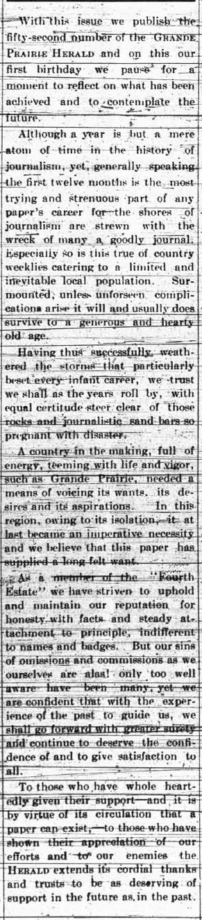 March 17, 1914 Grande Prairie Herald