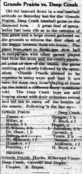 Grande Prairie Herald June 16, 1914