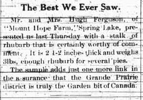 Grande Prairie Herald ~ July 7, 1914