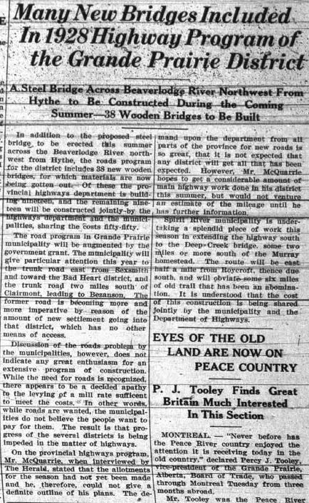 Grande Prairie Herald ~ April 13, 1928