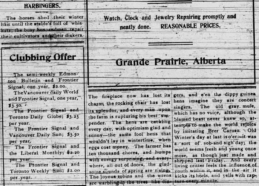 25 March 1915 ~ Frontier Signal