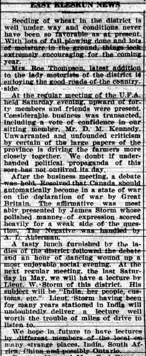 Grande Prairie Herald ~ May 10, 1926