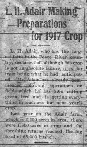 Grande Prairie Herald ~ September 16, 1916
