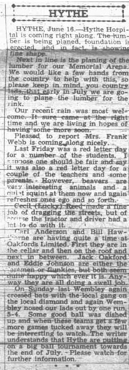 Grande Prairie Herald-Tribune ~ June 20, 1946