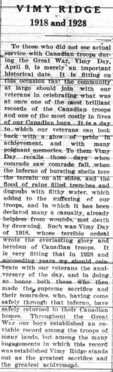 Grande Prairie Herald ~ April 13, 1928