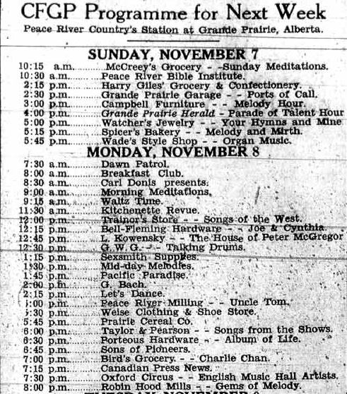 Grande Prairie Herald ~ November 5, 1937