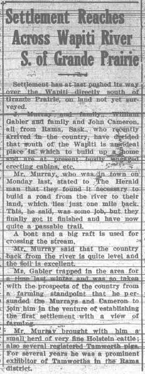 Grande Prairie Herald June 14, 1929