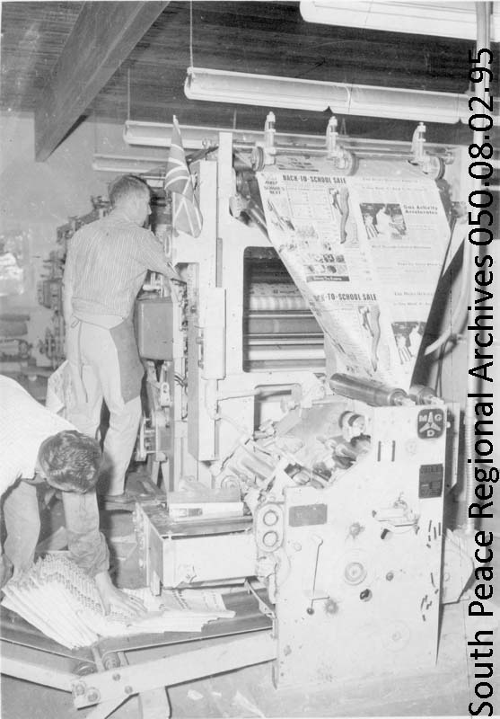 Printing of the Herald Tribune in the 1960s.
